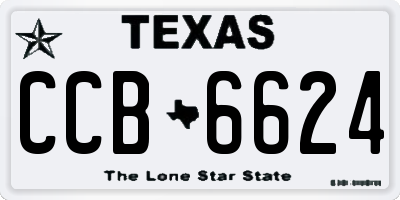 TX license plate CCB6624