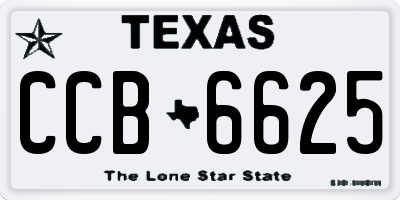 TX license plate CCB6625