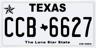 TX license plate CCB6627