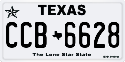 TX license plate CCB6628