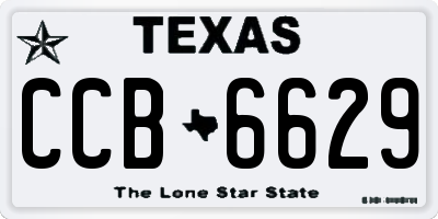 TX license plate CCB6629