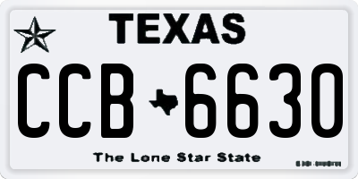 TX license plate CCB6630