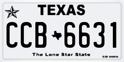 TX license plate CCB6631