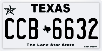 TX license plate CCB6632