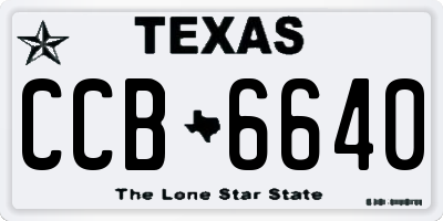 TX license plate CCB6640