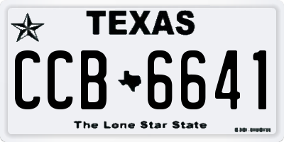 TX license plate CCB6641
