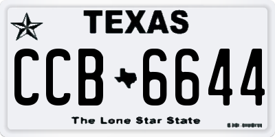 TX license plate CCB6644