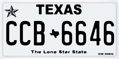 TX license plate CCB6646