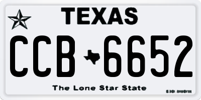 TX license plate CCB6652
