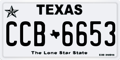 TX license plate CCB6653