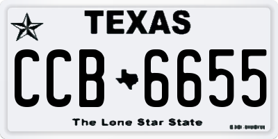 TX license plate CCB6655