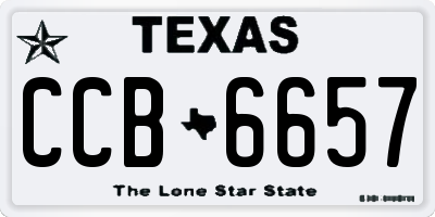 TX license plate CCB6657