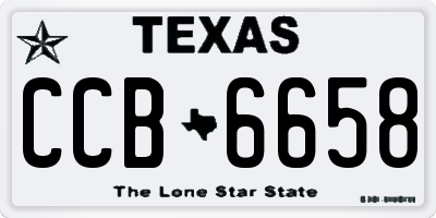 TX license plate CCB6658