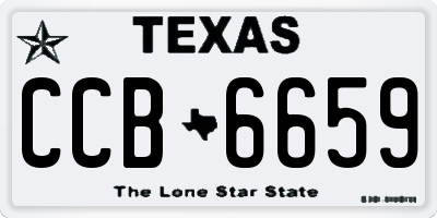 TX license plate CCB6659