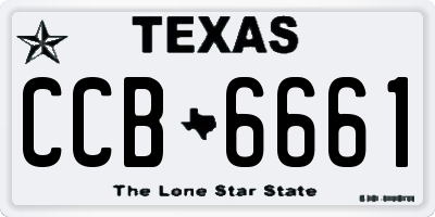 TX license plate CCB6661