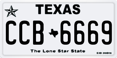 TX license plate CCB6669