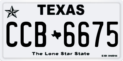 TX license plate CCB6675