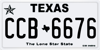 TX license plate CCB6676