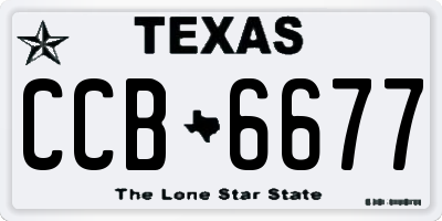 TX license plate CCB6677