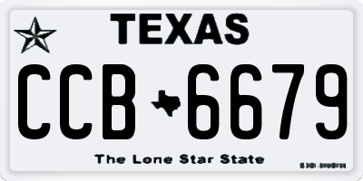 TX license plate CCB6679