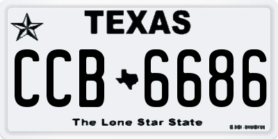 TX license plate CCB6686
