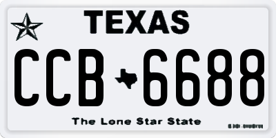 TX license plate CCB6688