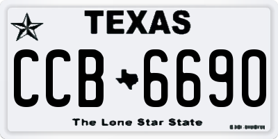 TX license plate CCB6690