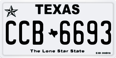 TX license plate CCB6693