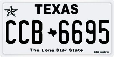 TX license plate CCB6695