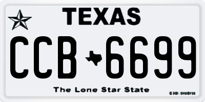 TX license plate CCB6699