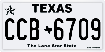 TX license plate CCB6709