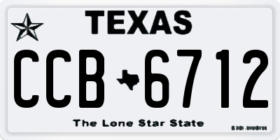 TX license plate CCB6712