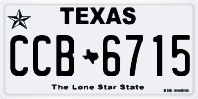 TX license plate CCB6715