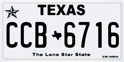 TX license plate CCB6716