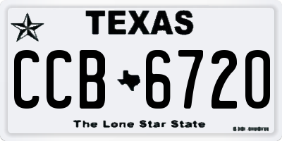 TX license plate CCB6720