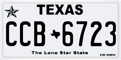 TX license plate CCB6723