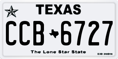 TX license plate CCB6727