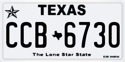 TX license plate CCB6730