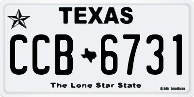 TX license plate CCB6731