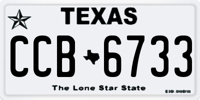 TX license plate CCB6733