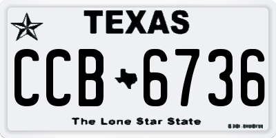 TX license plate CCB6736