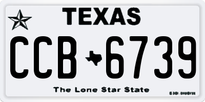 TX license plate CCB6739