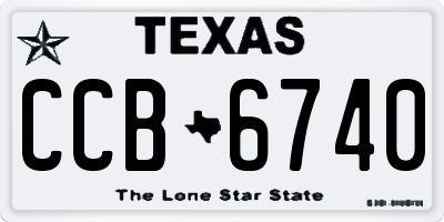 TX license plate CCB6740
