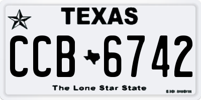 TX license plate CCB6742