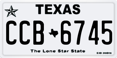 TX license plate CCB6745
