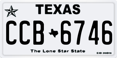 TX license plate CCB6746