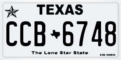 TX license plate CCB6748