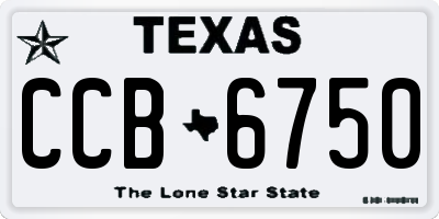 TX license plate CCB6750