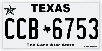 TX license plate CCB6753