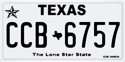 TX license plate CCB6757